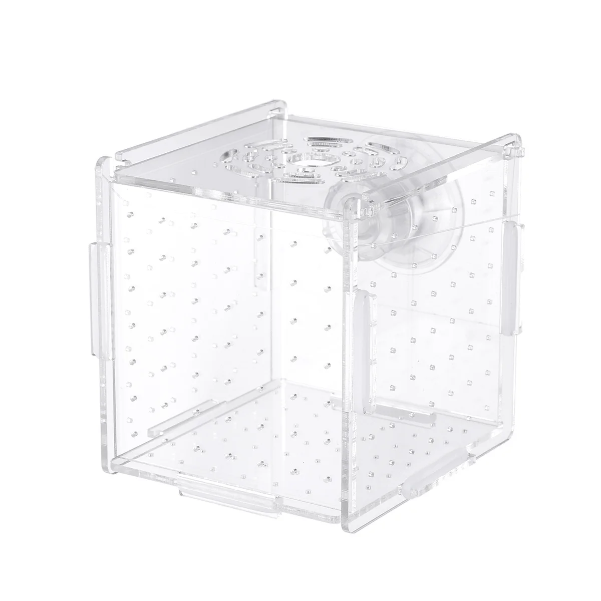 

Transparent Fish Tank Breeding Isolation Box Aquarium Incubator Hatching Boxes Multifunctional Acrylic Fish Tank Holder(Suction