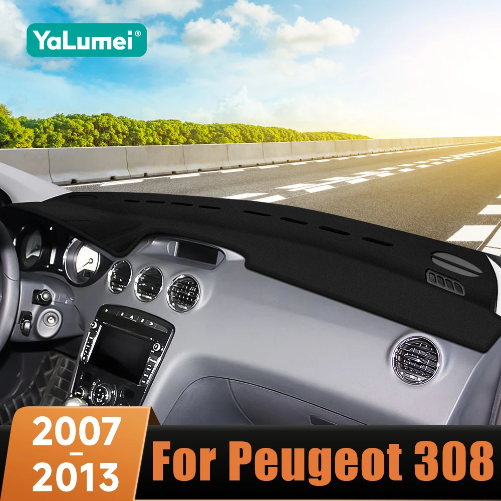 For Peugeot 308 SW T7 GTI 2007 2008 2009 2010 2011 2012 2013 Car Dashboard Non-Slip Cover Anti-UV Mat Sun Shade Anti-Glare Pad