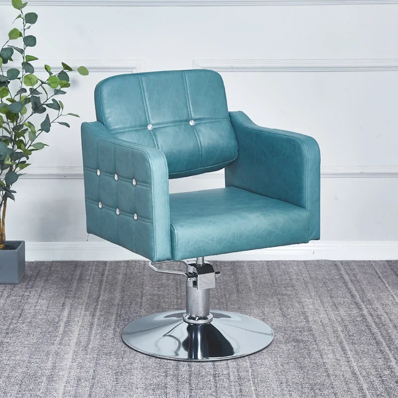 

Chair Salon Wheels Swivel Barber Chairs Professional Hair Stylist Hairdressing Auxiliary Armchairs Items Vintage Barbershop Nail