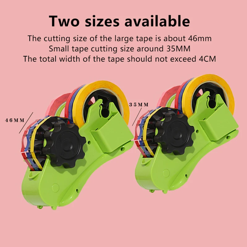 Dispensador de cinta semiautomático, dispensador de cinta térmica reutilizable de corte multirollo con compartimento para cinta de transferencia térmica