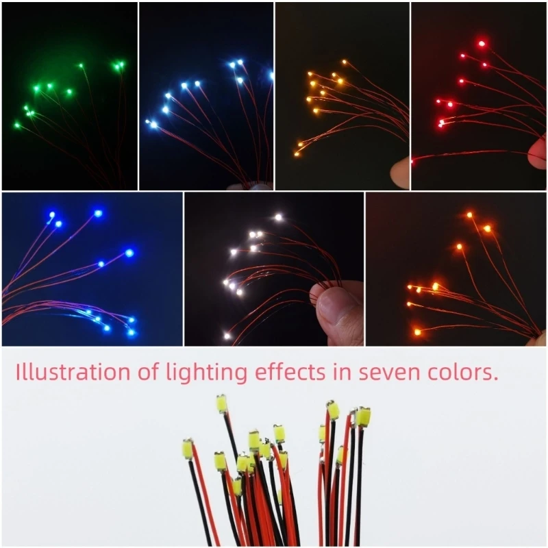 10Pcs LED Model Lighting Kits With 30CM Wire For Doll House Miniature Landscape And Architectural Model Project Display