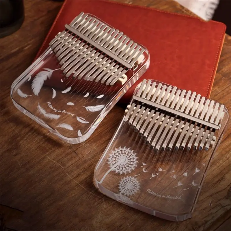 AA90-Kalimba 17 Key Professional Thumb Piano Acrylic Kalimba Thumb Piano Keyboard Musical Instrument image 4