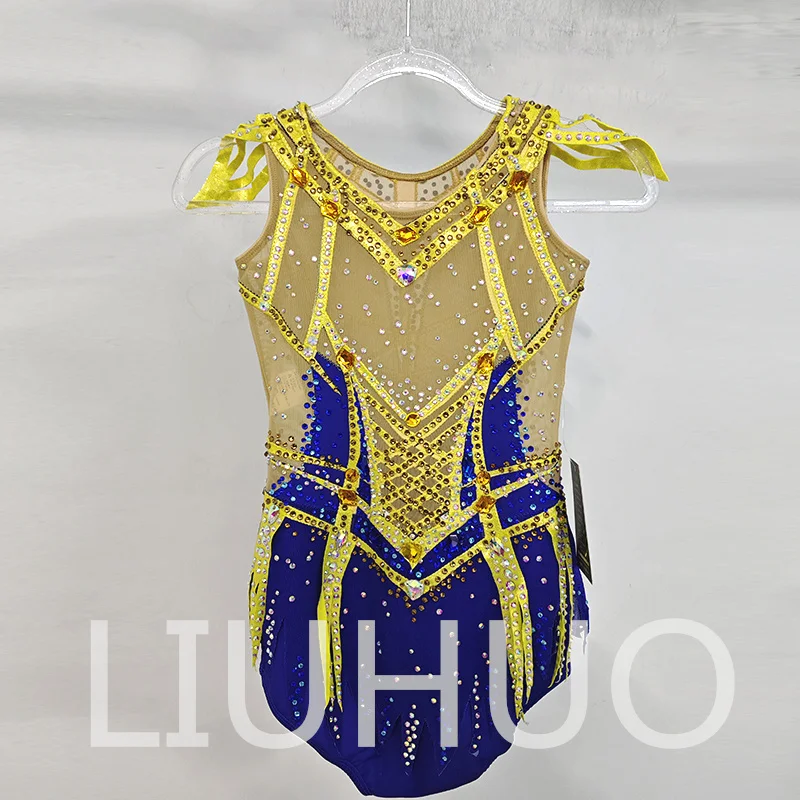 LIUHUO Rhythmic Gymnastics Leotard Competitive Cheerleading Performance For Children