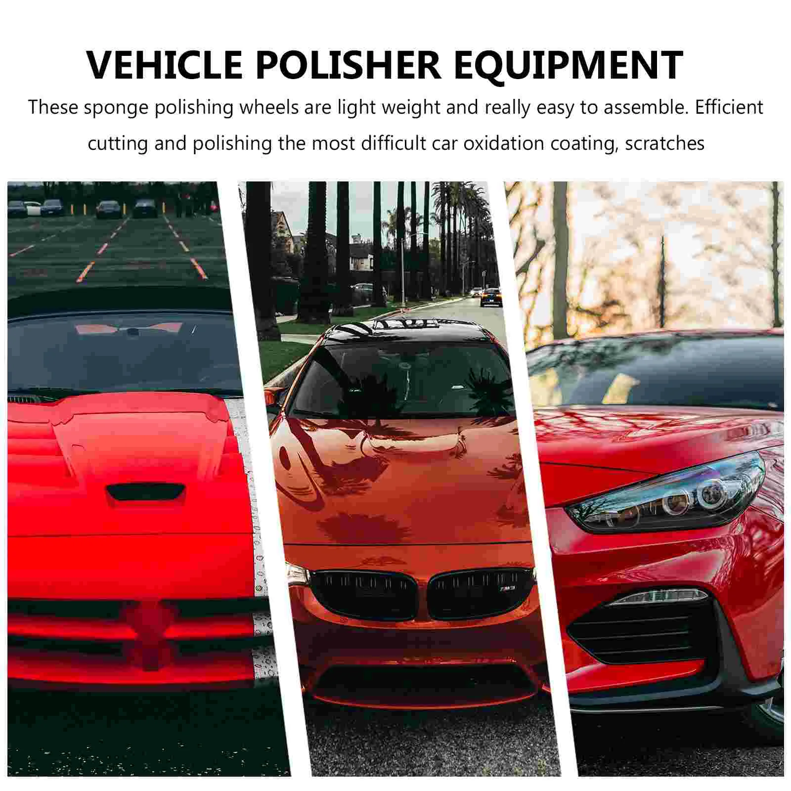 16 Pcs Polishing Sponge Mop Cars Pad Vehicle Polisher Equipment Auto Buffing Pads Wheel Stainless Steel Kit