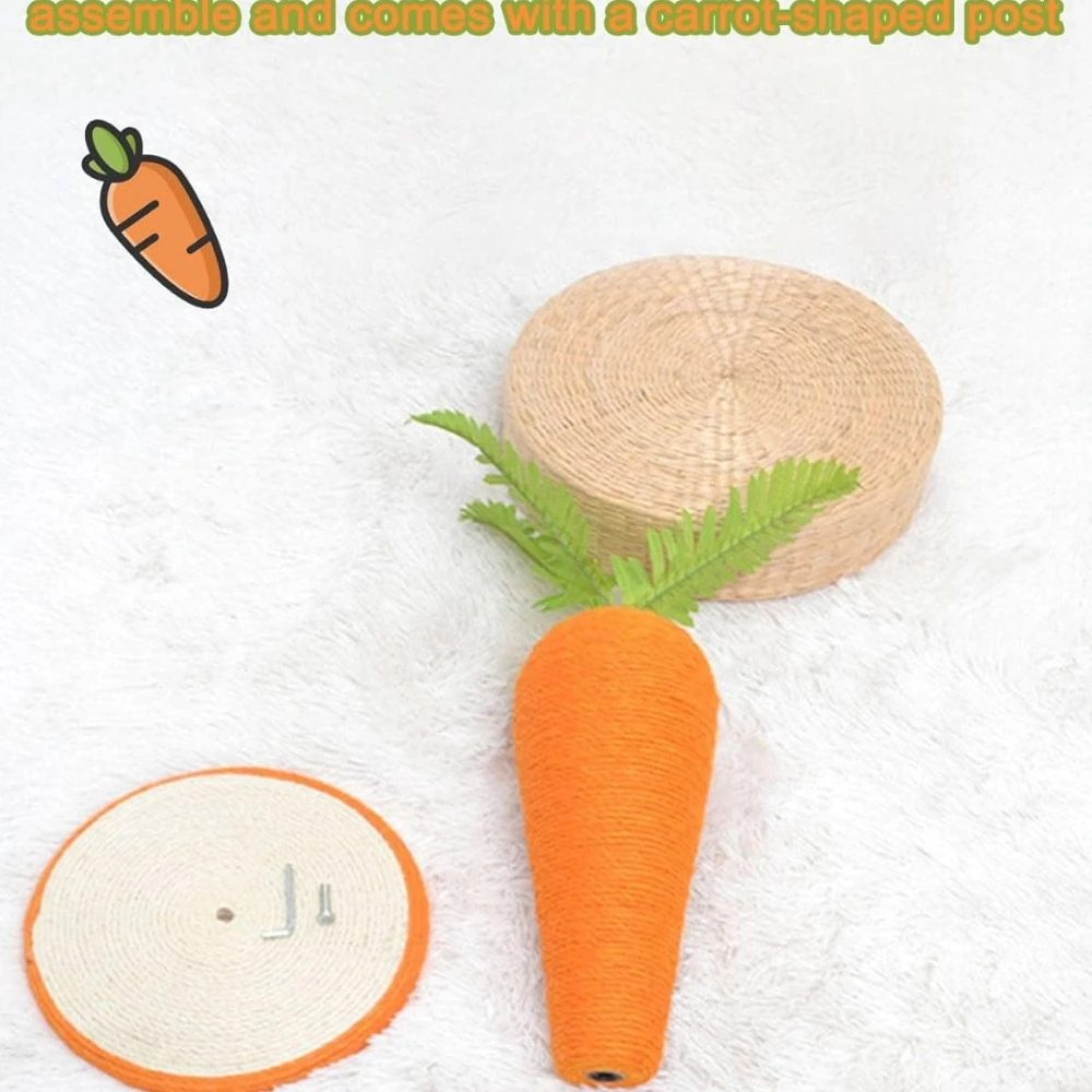 猫の爪とぎ、ニンジン型の猫の爪とぎボード、天然サイザル麻の猫の爪とぎ、室内猫と子猫のトレーニング、クライミング用