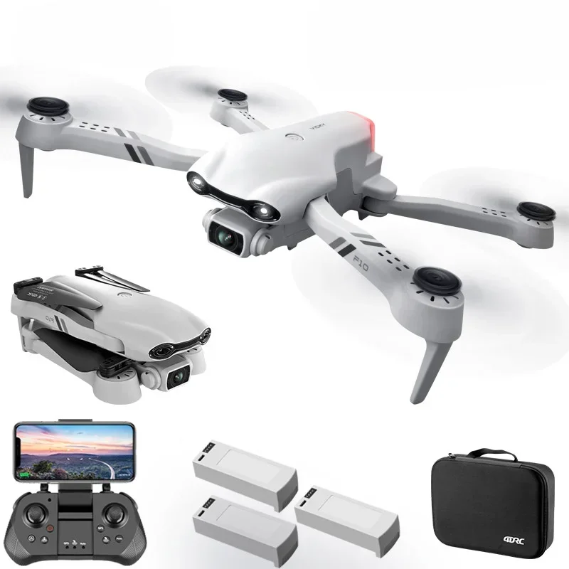 New 4K HD Dual Camera 2.4G WIFI Wide Angle FPV Real-time Transmission RC Distance 2km Professional Drone Dron Gift Toys