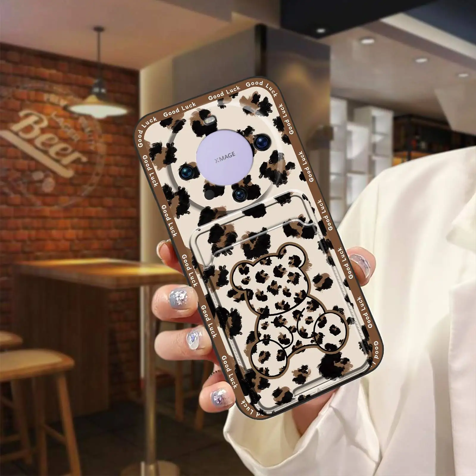 Back Cover Card sleeve Phone Case For Huawei Mate60 Fashion Design Anti-dust protective Waterproof Graffiti Silicone