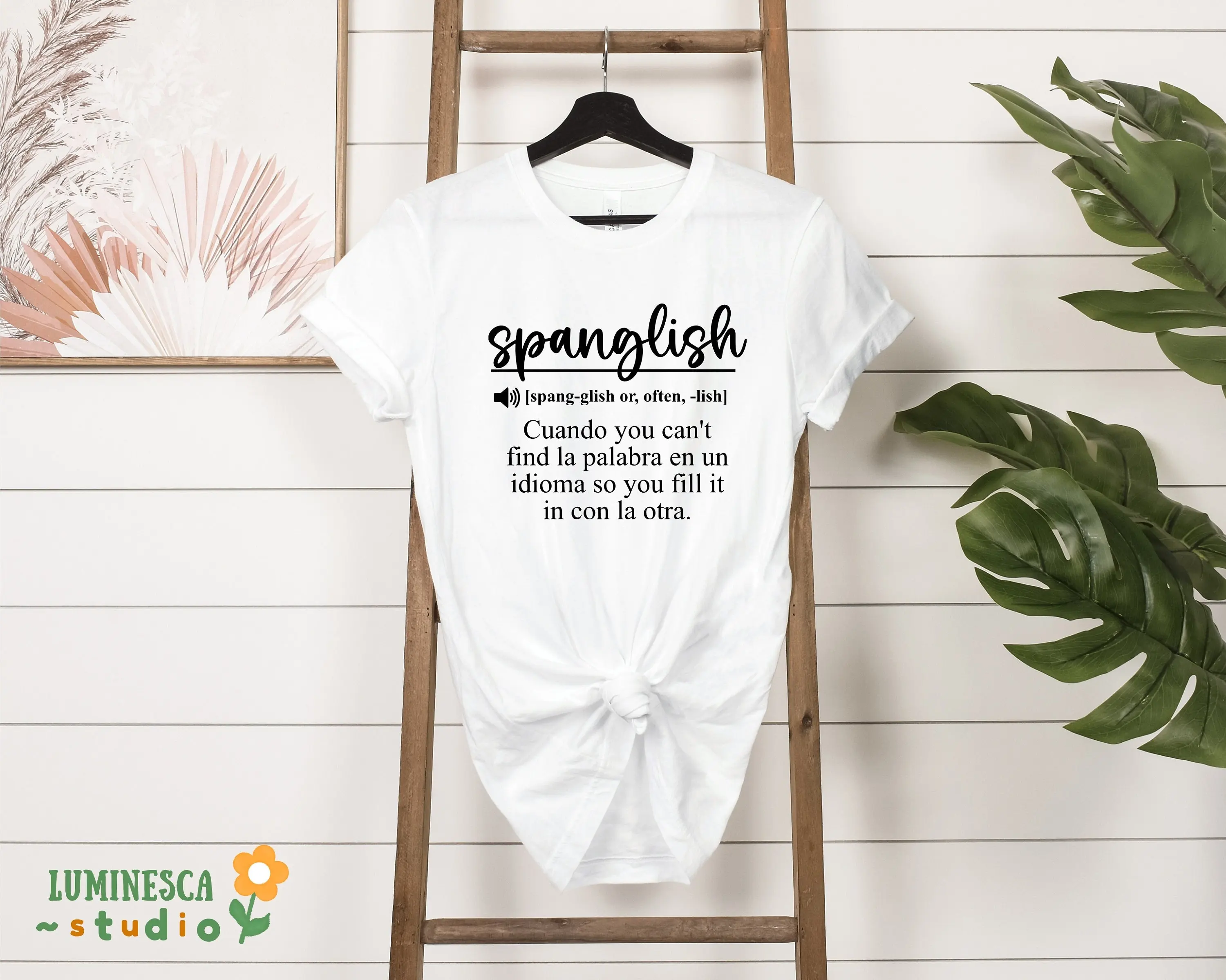 Spanglish Definition T Shirt Latina Puerto Rico Spanish Teacher S Mexican Texas