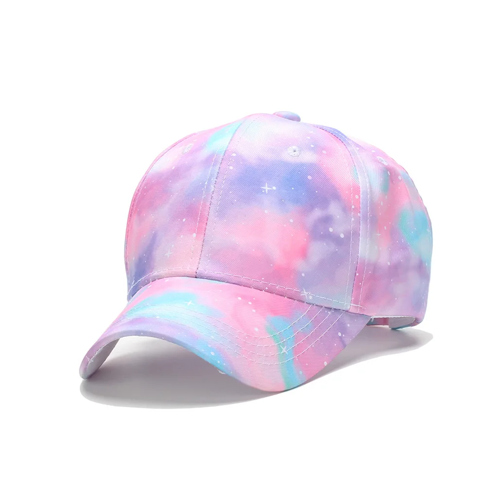 Fashion Color Tie Dye Hat Spring Autumn Breathable Baseball Cap Personality Outdoor Sports Sun Protection Hat