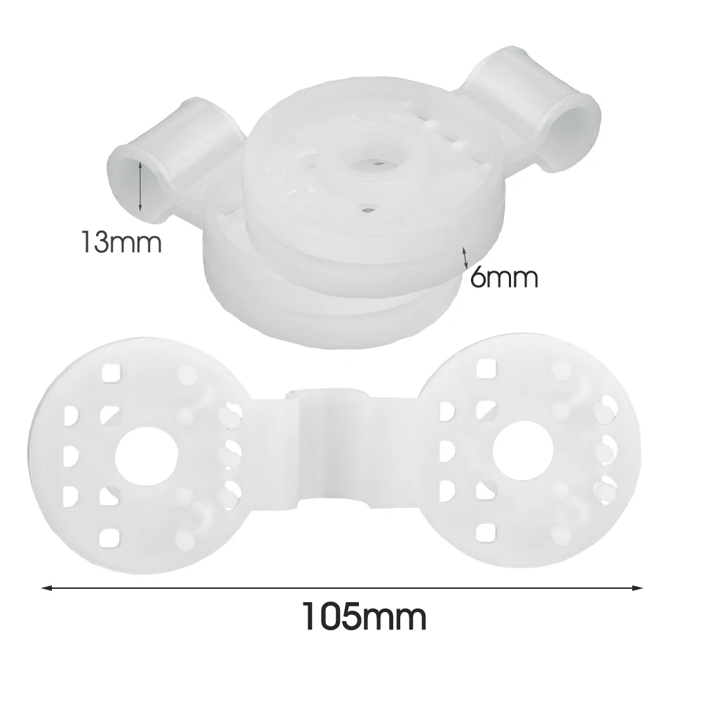 2-100 szt. Białe stałe zaciskowe plastikowe okrągłe klipsy zacisk mocujący tkanina chroniąca przed słońcem osłony przeciwsłonecznej akcesoria do
