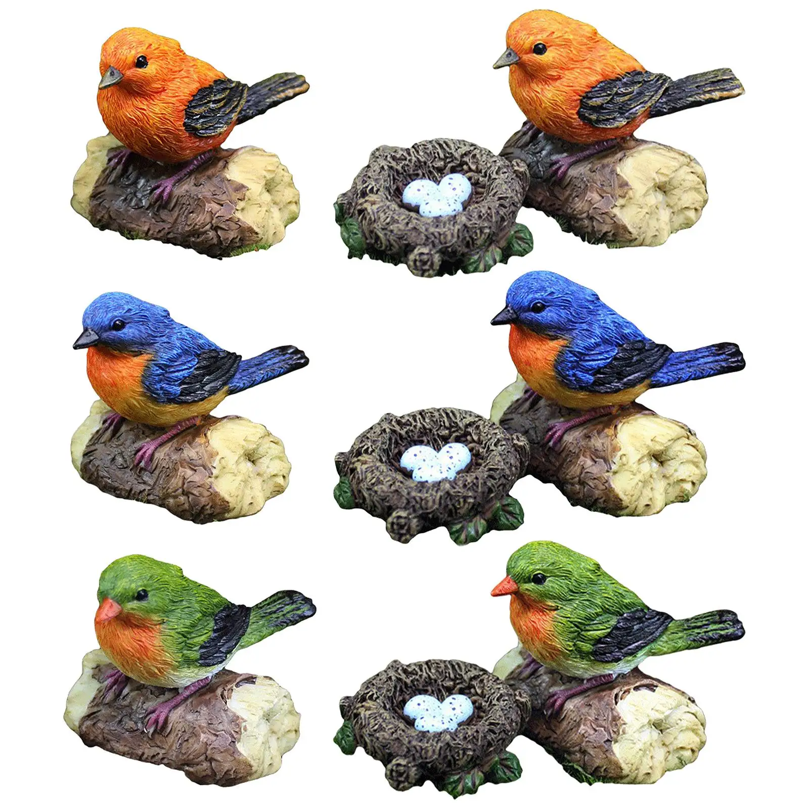 Figurines Miniature Fairy Garden Decoration Bird Animal Model for Party Landscape