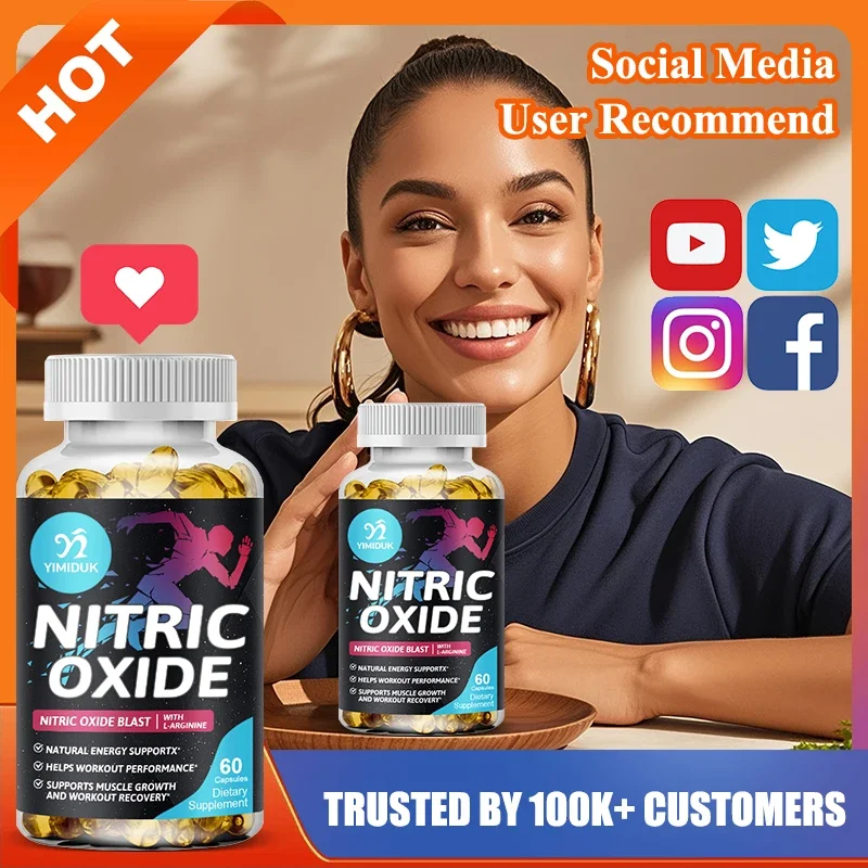Advanced Nitric Oxide Supplement, with L-Arginine, for Boost Energy, Help Muscle Growth, Reduced Fatigue, Energy & Endurance