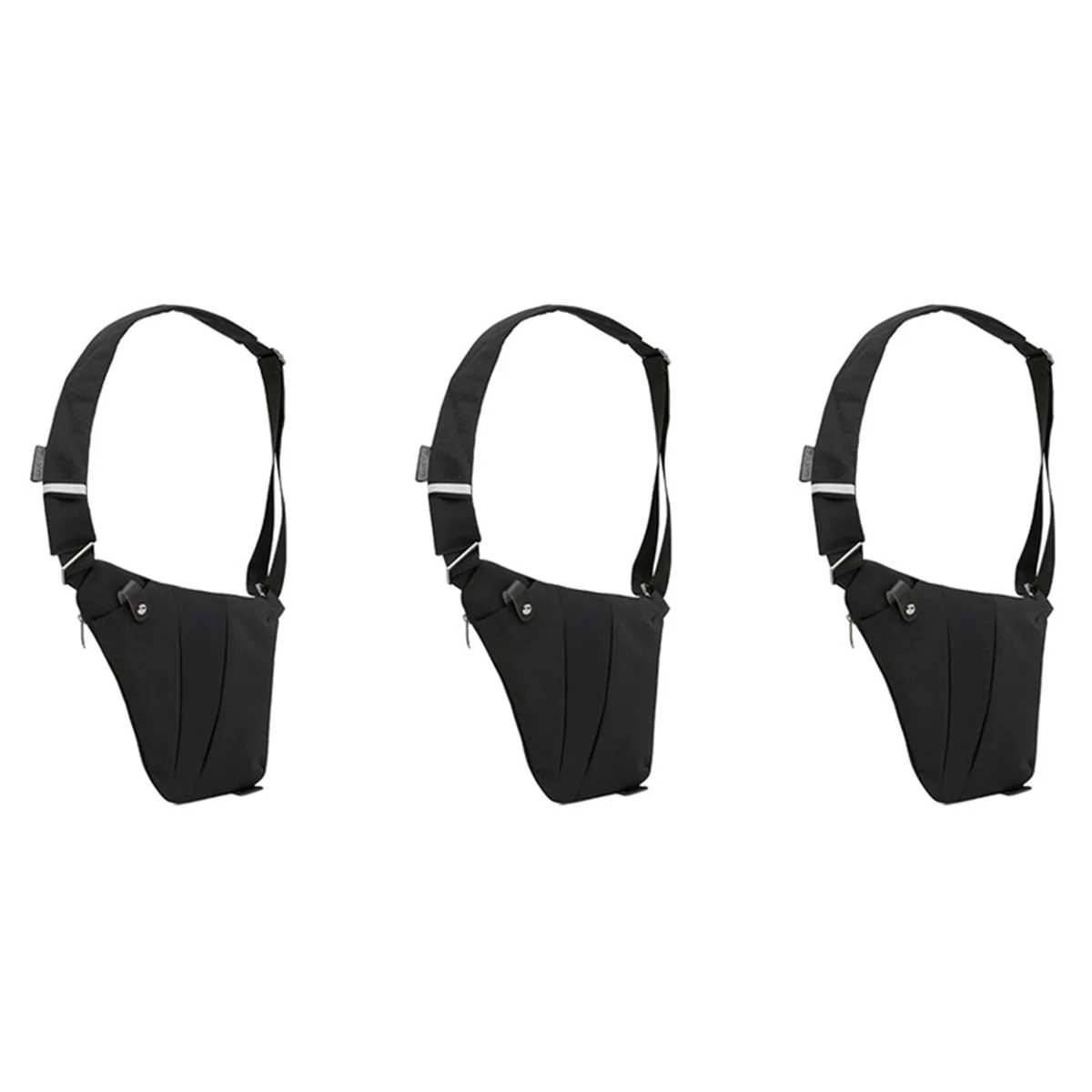 

3X Anti-Theft Slim Sling Bag, Multi-Purpose Cross Body Bag Shoulder Pack for Men Women Outdoor Travel(Black)