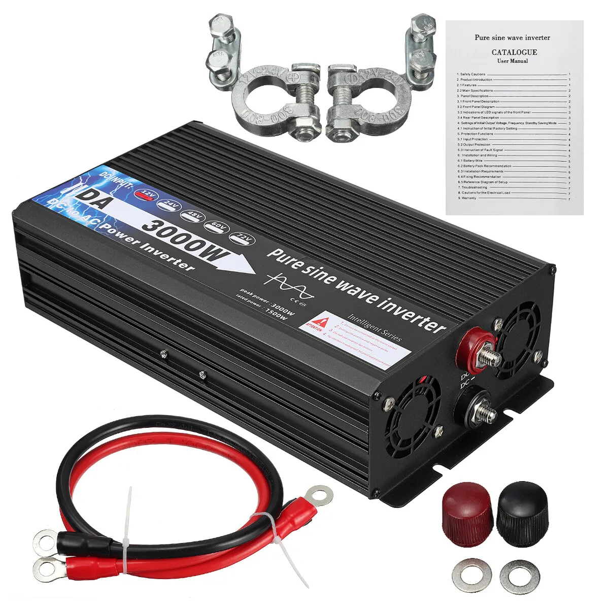 Mới Inverter 12V 220V 1000W 3000W 4000W 5000W Dc 12V Sang 220V ac Pure Sine Wave Bộ Chuyển Đổi Điện Áp 12 220 Nguồn Điện Xe Hơi Micro Inverter