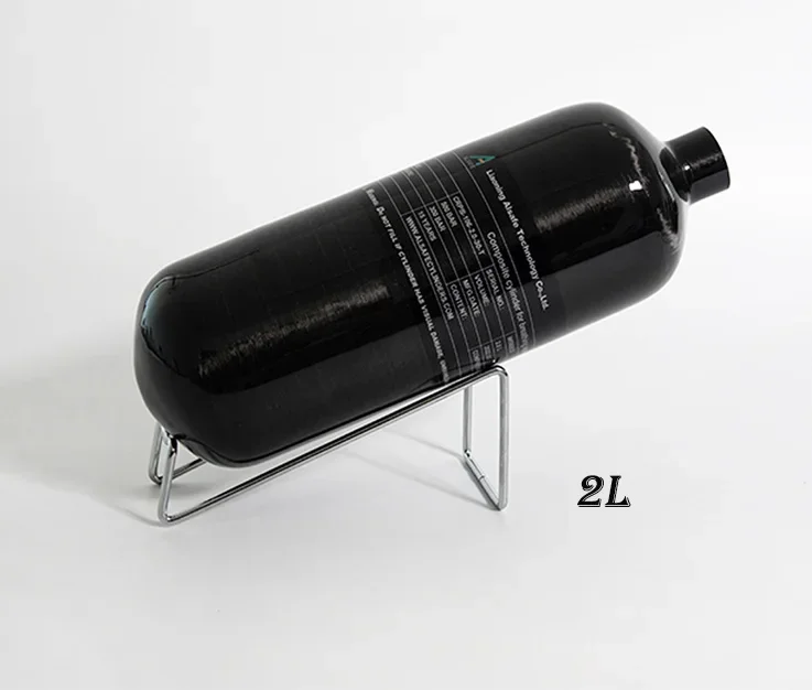 4500Psi 300Bar 30Mpa 2L Carbon Fiber Cylinder HPA Air Bottle Mini Scuba Diving Tank for Firefighting Diving M18*1.5