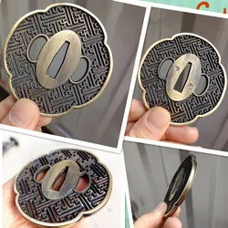 Japońskie okucia miecz samurajski Katana wydrążone ze stopu Tsuba miecz Wakizashi Tanto DIY okucia metalowe