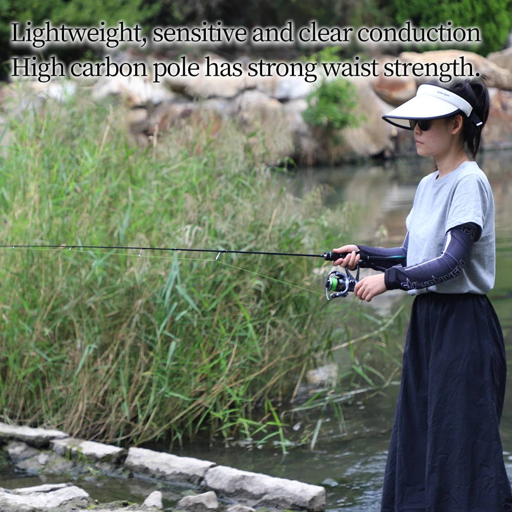 FISHINGFANS ORCA ULTRALIGHT UL SOLID TIP TAPERED HANDLE TROUT LAKE RIVER SPINNING CASTING FISHING ROD 5