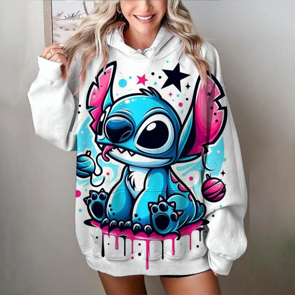 New Autumn Winter Hot-selling Disney Stitch Sweater 3D Printing Adult Women's Spring and Autumn New Hoodie Street Casual Jumper