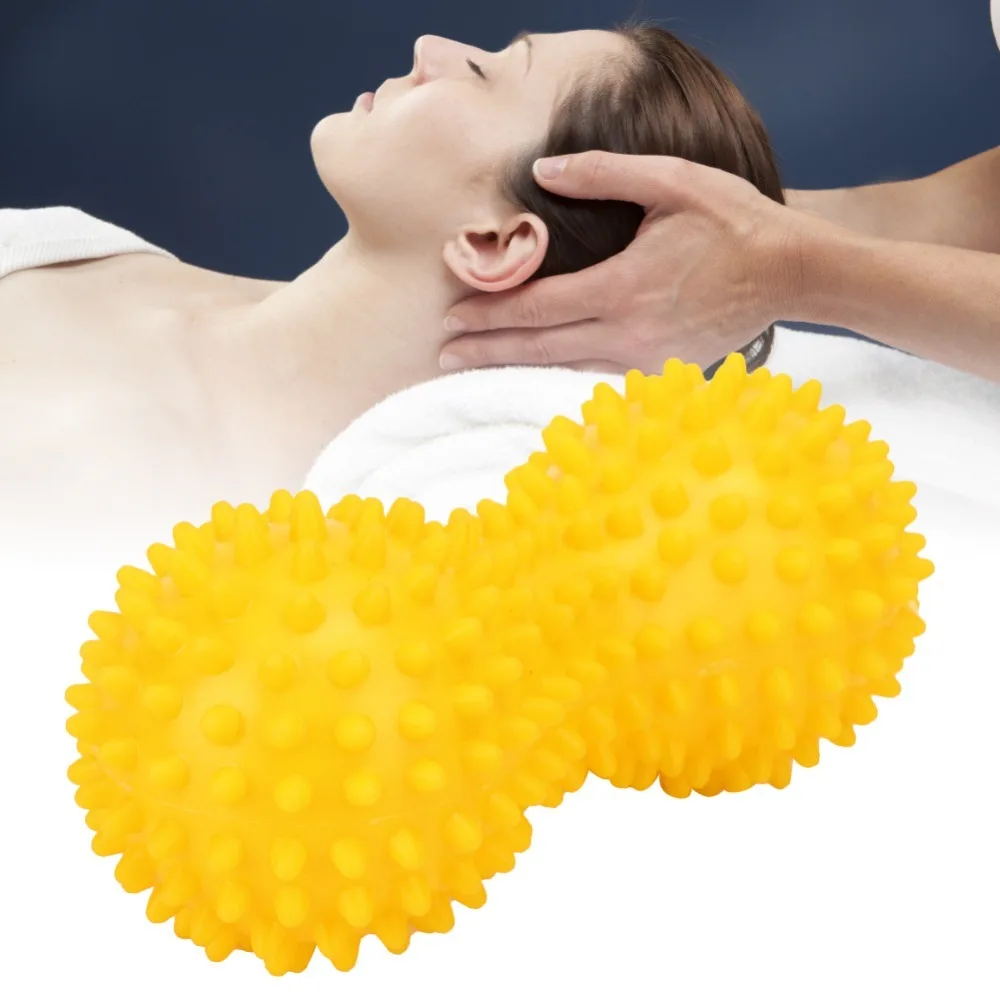 Portable PVC Spiky Massage Ball Handheld Roller Function Fascia Massage Ball Peanut Massage Ball for Fitness Yoga