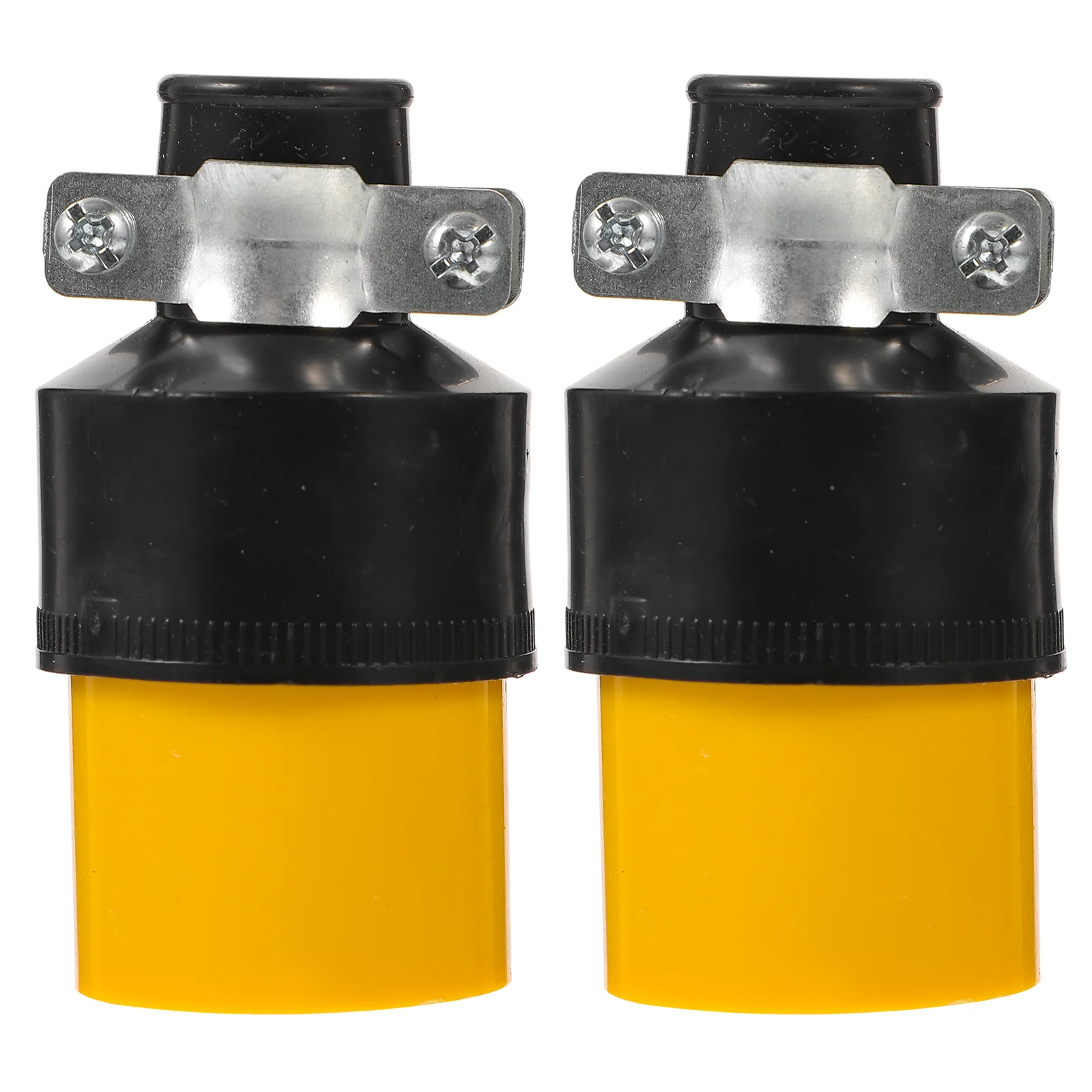 2 Pcs Appliance Extension Cord Socket Female Plug 3-Prong Grounding Replacement Connectors Ends Electrical for