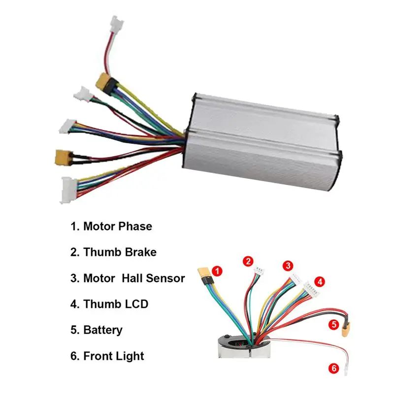NEW HOT In Stock-36V 350W Folding Scooter Controller LCD Display Throttle Switch Button Kit For Electric Scooter