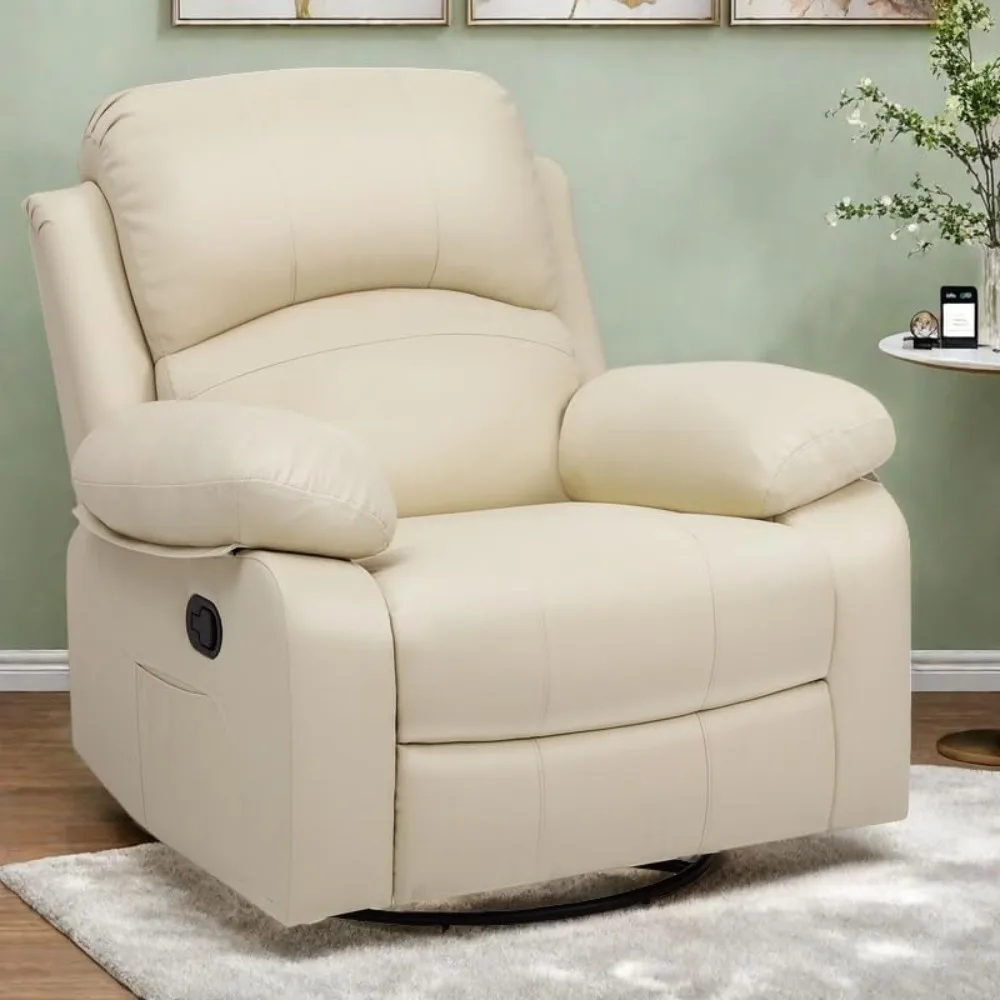 DWVO Upholstered Rocker Recliner with Heat and Massage, Manual Recline Chair featuring Plush Armrests, Rocking Capability and Si