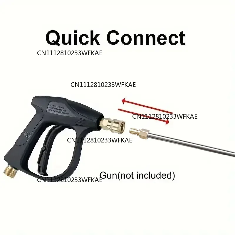 40Cm Stainless Steel High Pressure Water Gun Extension Rod 1/4 
