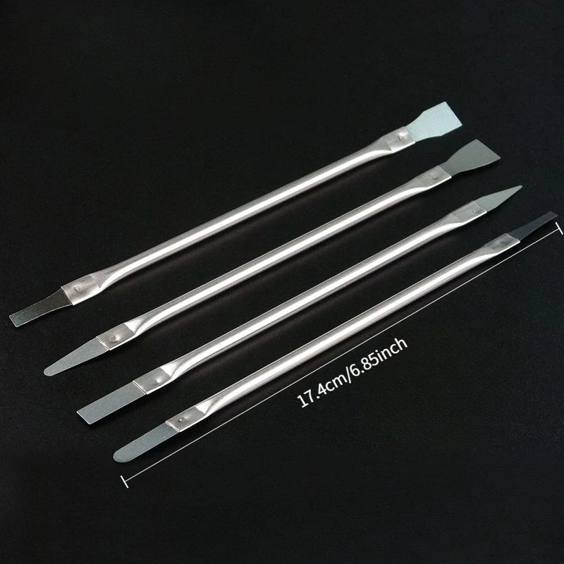 RL-049 5 in 1 Metal Pry Tool Set Ultra Thin Wear Resistant Spudger Knife for Phone Motherboard Chip Disassembly Repair Tool