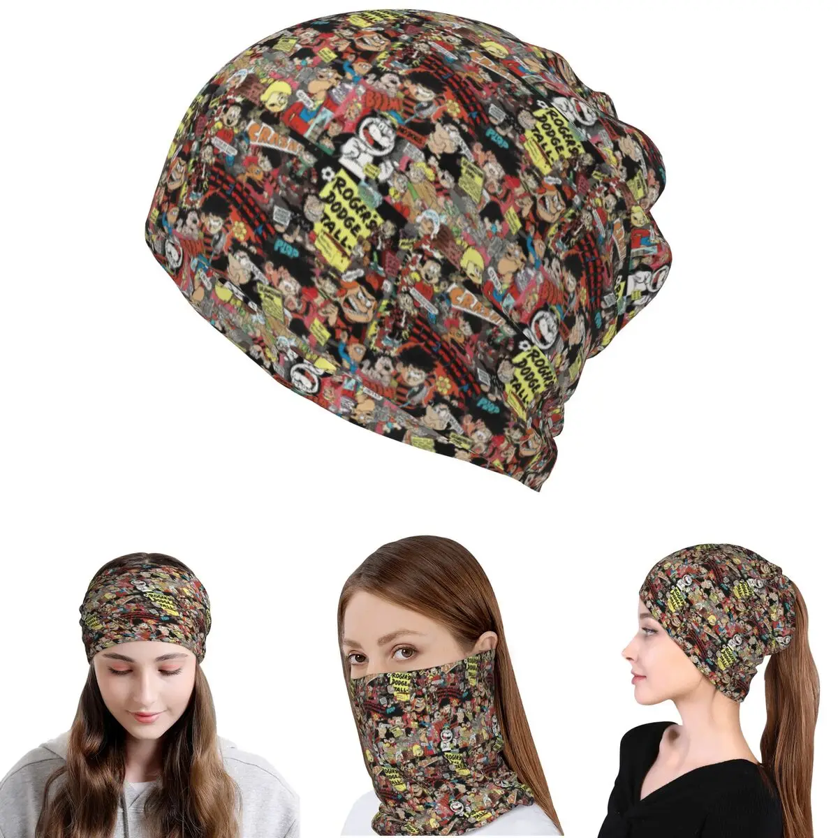 Beano 2 Bandana-Halstuch, Wickelschal, Mehrzweck-Stirnband, Mütze für Männer, Frauen, Erwachsene, für alle Jahreszeiten