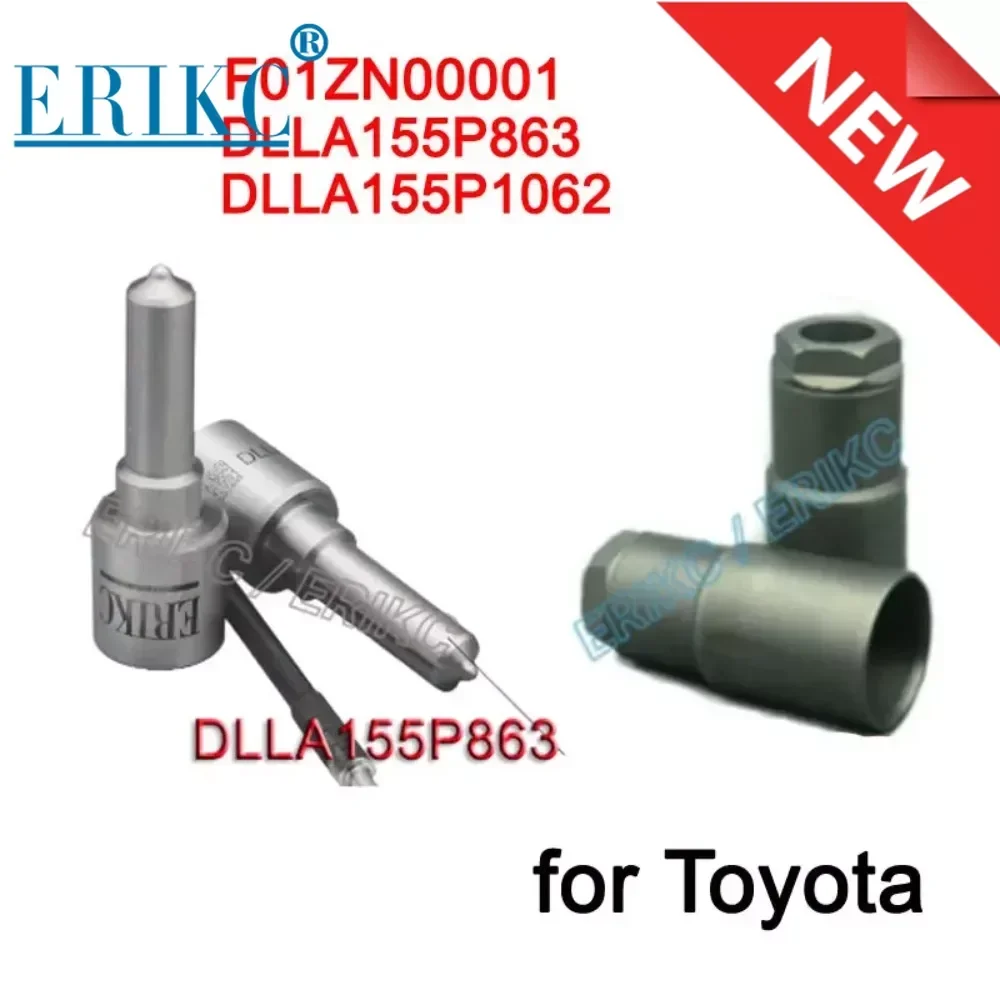 Diesel CR Injector Parts Nozzle DLLA155P1062, DLLA155P863, 093400-8630, DLLA155P1062 with Nozzle Nut F01ZN00001 for Toyota