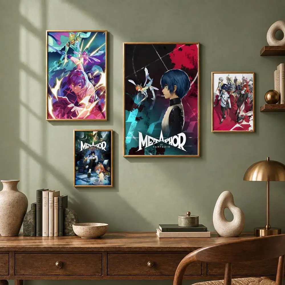 Fantasy Game M-Metaphor: ReFantazioS Poster HD Self-Adhesive No Residue After Removal Ideal for All Kinds of Wall Decor