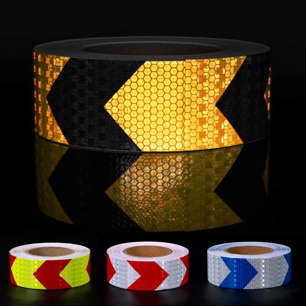 

5CMX25M/Roll Reflective Tape Traffic Safety Road Waring Tape For Things Waterproof Adhesive Stickers For Truck