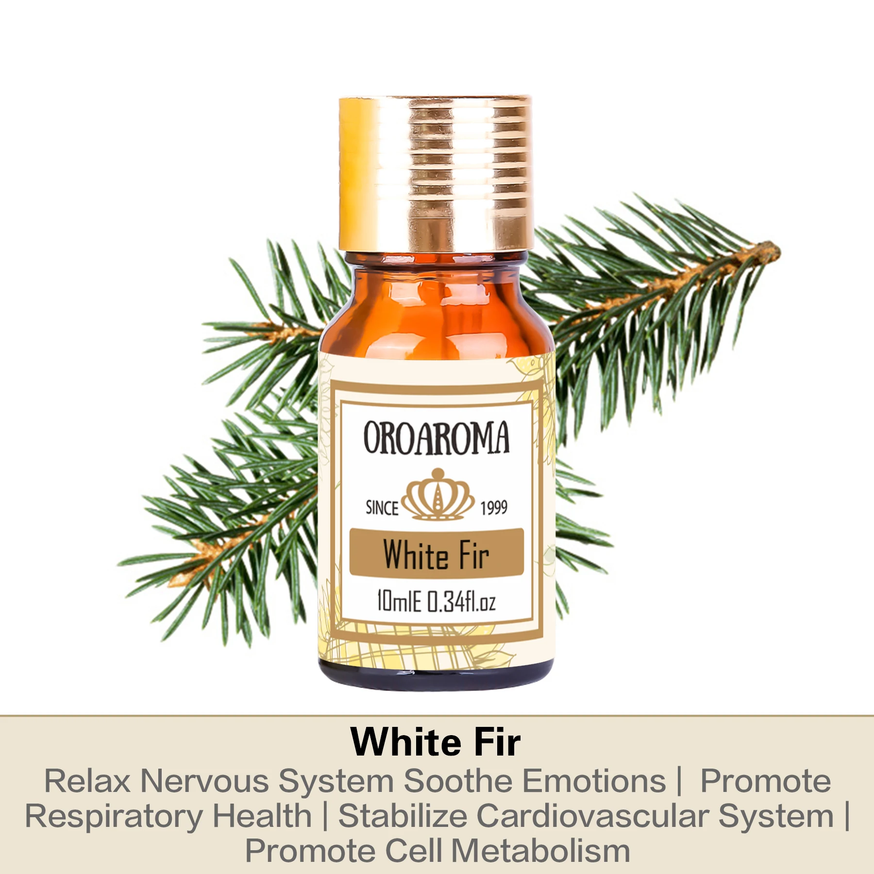 Oroaroma Natural White Fir Essential Oil – Perfect For Aromatherapy And Body Care ZZ