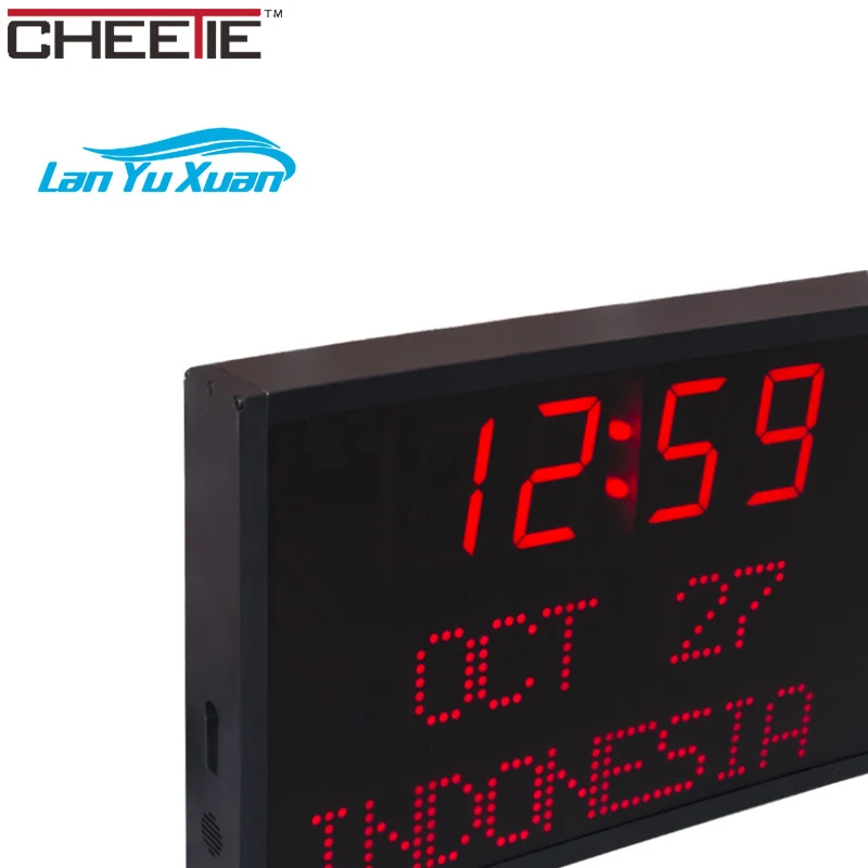 

CHEETIE CP36 Precision New Product Multiple Time Zone Digital LED World Time Wall Clock
