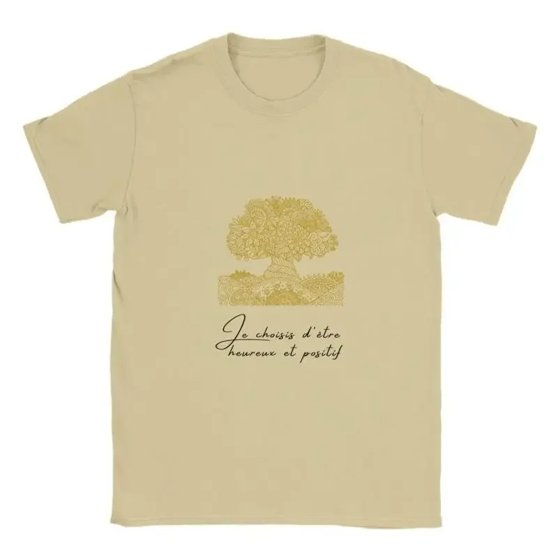 Men's T shirt Positive affirmation I choose to be happy and Quote Tree of Life