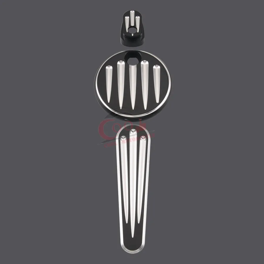 For Harley Touring Electra Street Glide FLHT FLTR FLHX 2 Motorcycle Aluminum Fuel Tank Door Dash Track Insert Ignition Cover Cap