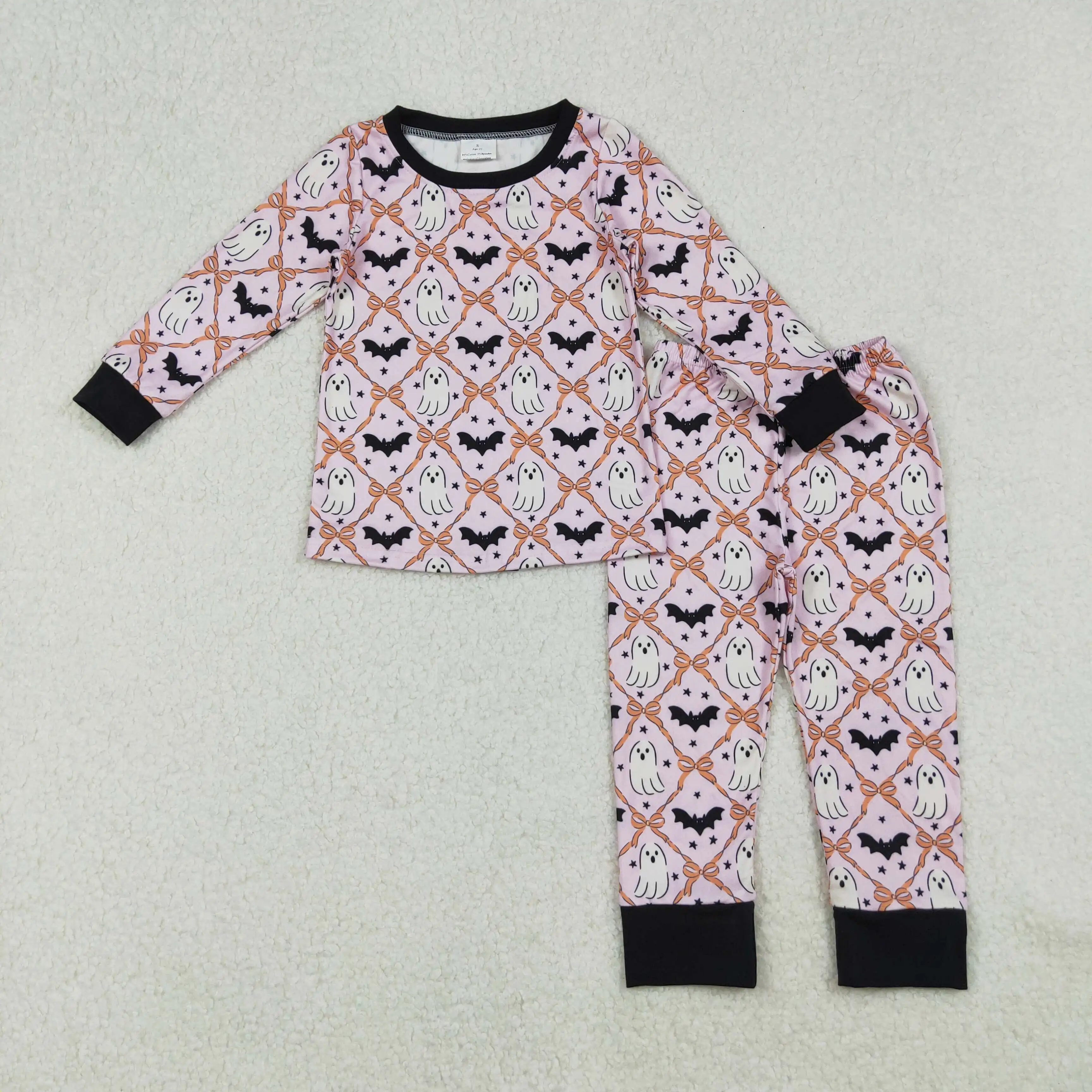 

X9.15 Winter wholesale boutique wholesale boutique children girls Halloween ghost pink long sleeve long pants girls suit