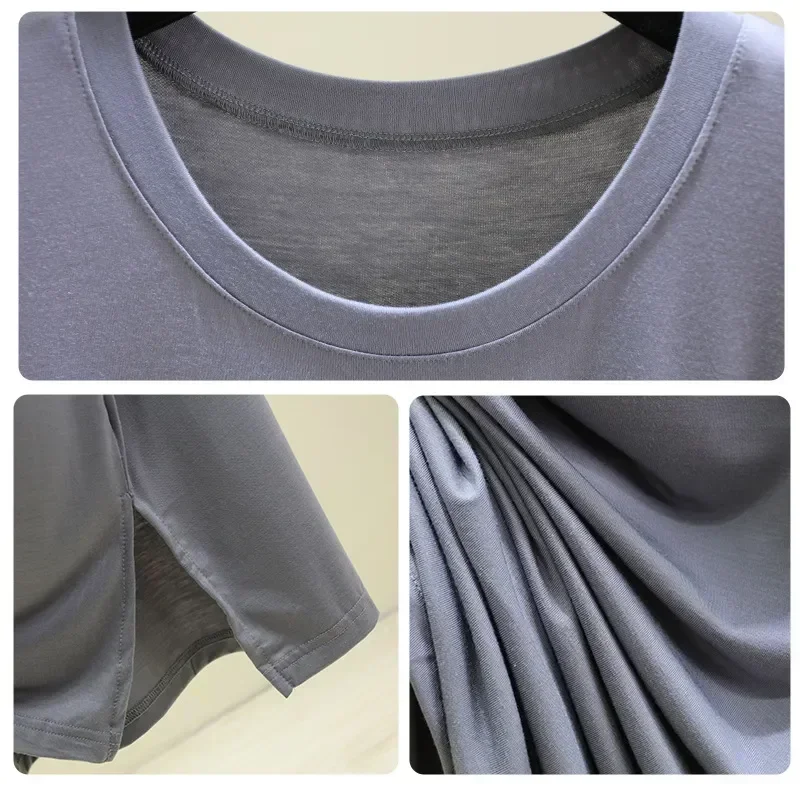 Accappatoio da uomo Accappatoio sottile da uomo Estate Grande pigiama all-in-one Camicia da notte Modale Camicia da notte a maniche corte 2023 Taglia