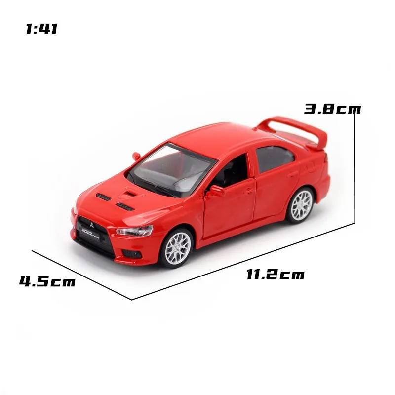 1:41 Mitsubishis JDM Lancer Evolution X Alloy Car Diecasts & Toy Vehicles Car Model Miniature Scale Model Car For Children