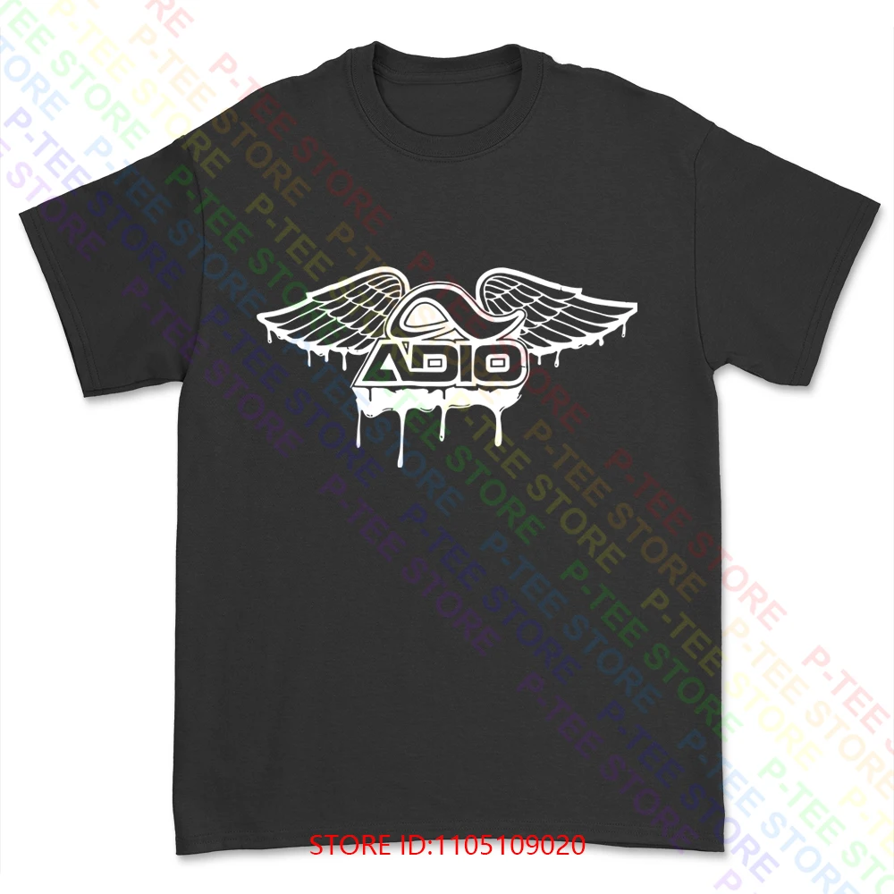 

Винтажная черная рубашка Y2K Adio для скейтбординга, размер XL, с крылатым логотипом, США, готический серфинг