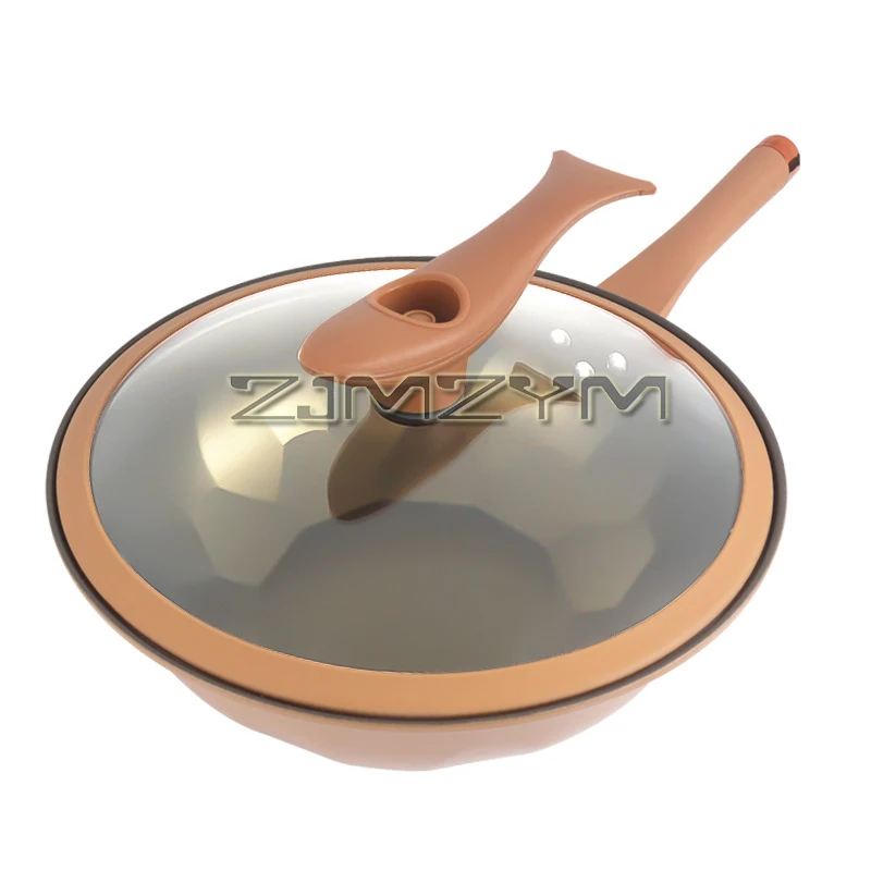 Multifunctional Household Clay Pot Smokeless Less Oil Non-stick Micro Pressure Cooker Large Capacity Flat Bottom Pan