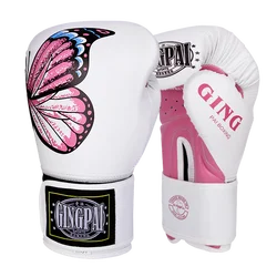 Guantoni da boxe Buttefly rosa da 6-12 once per bambini guanti da allenamento per Kickboxing da donna guanti da allenamento per Sparring Muay Thai MMA Heavy Bag