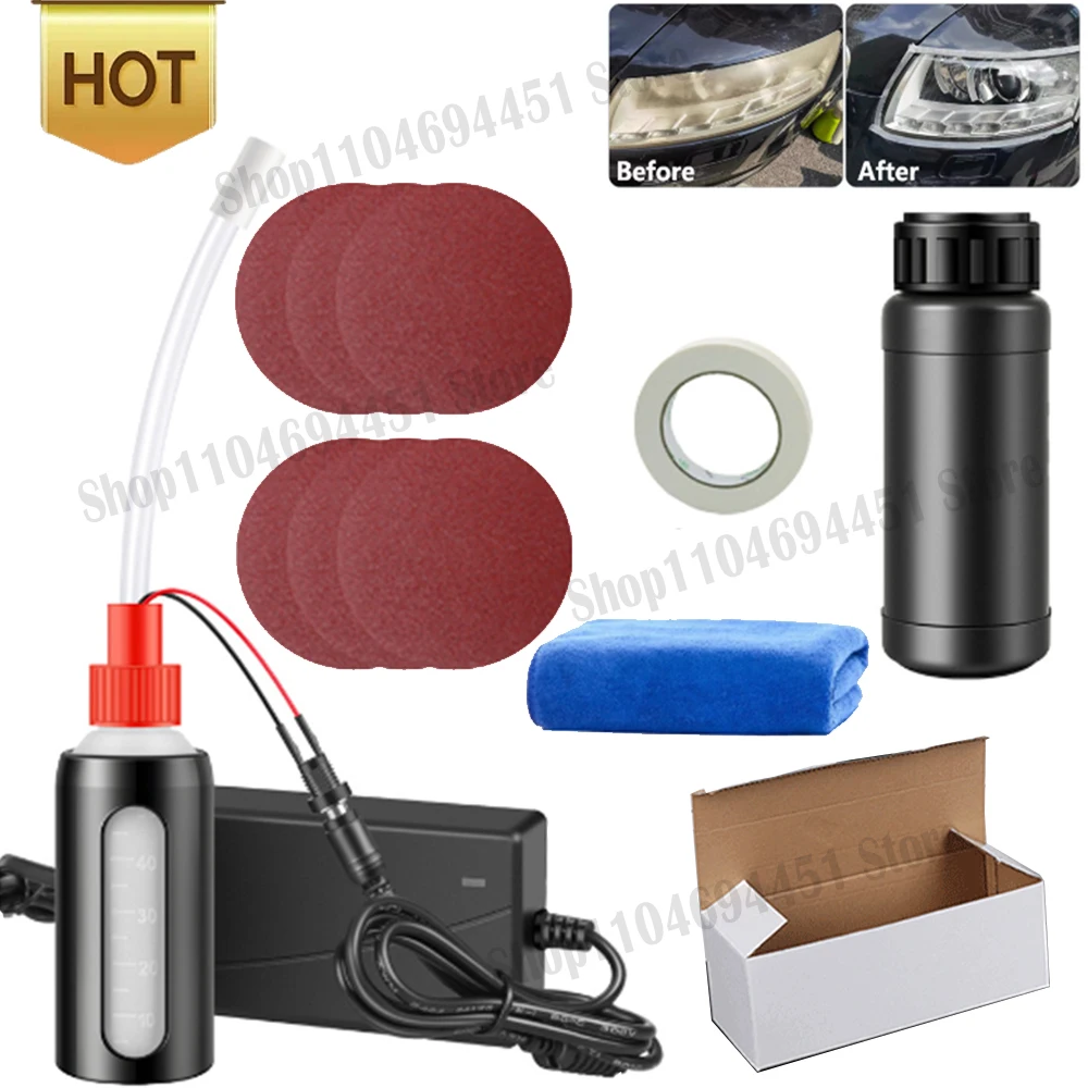 

Headlight Refurbishment Polishing repair fluid kit, tool for polishing, car light scratches, car quick light lampshade cleaning
