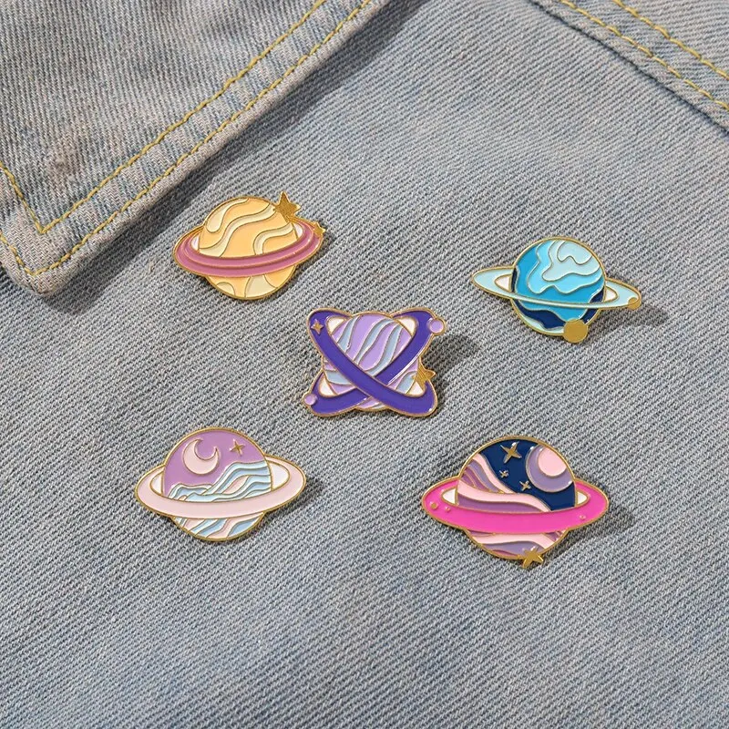 5PCs Planet Alloy Brooch