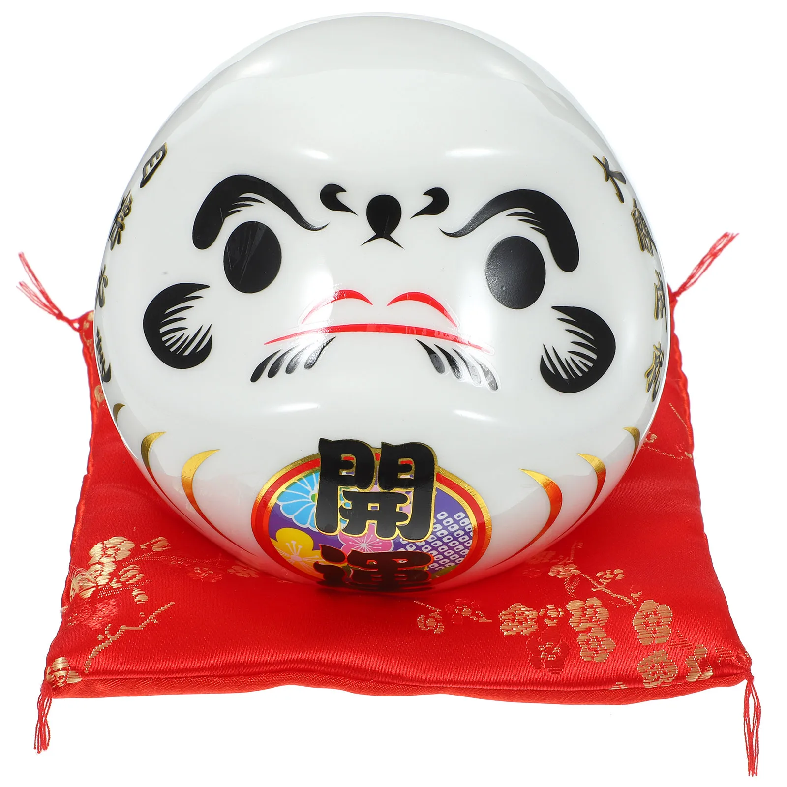 

Ceramic Statue Japanese Style Egg Shape Home Office Car Decoration Ornament Feng Shui Blessing Sculpture