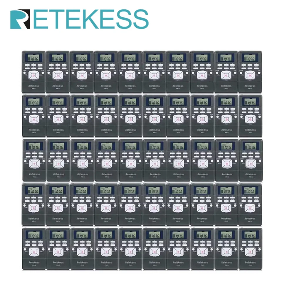 RETEKESS PR13 Pocket Radio Receiver Digital Radio DSP FM Stereo Mini Portable  For Guiding Conference Training Back to Work