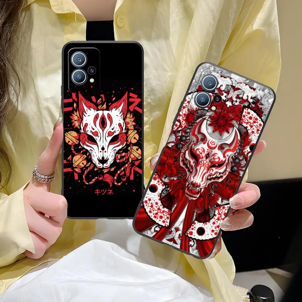 Funda de teléfono Kitsune Fox Mask para Huawei P80 P70 P60 P50 P40 Pro Max Ultra Lite Plus, funda suave de TPU a prueba de golpes