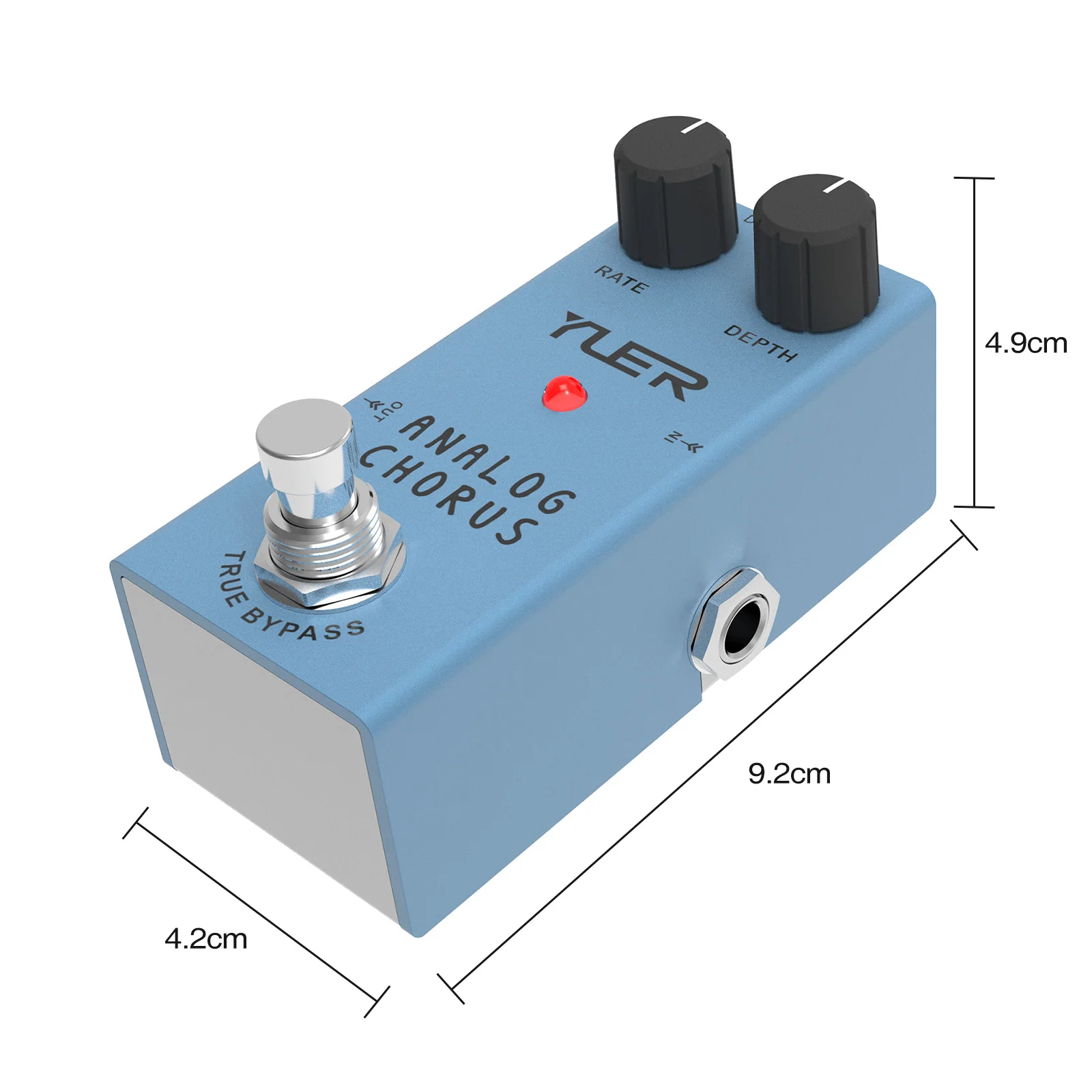 Protable Analog Chorus Pedal - True Bypass Mini Guitar Effect, Full Metal Shell, Studio-Grade Modulation (9V Dc)