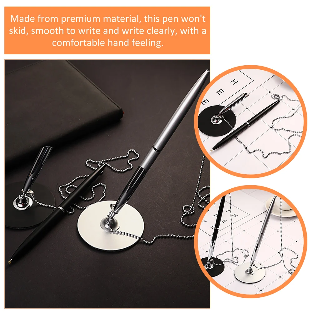

2 Pcs Decorative Pen Metal Sign Office Desk Table Calligraphy Signing Ballpoint