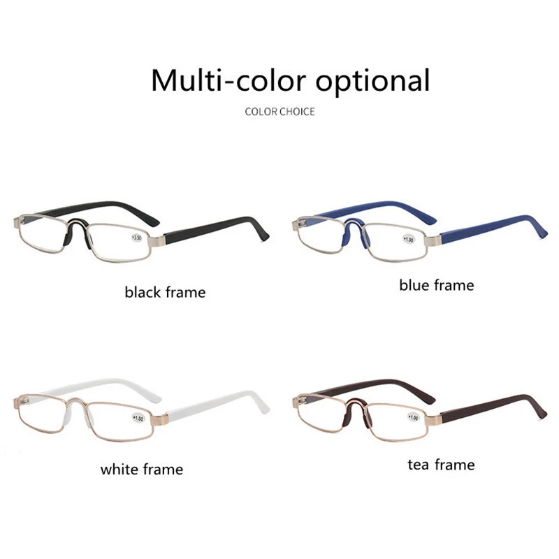 Reading Glasses Men Women HD Squrae Frame Hyperopia Glasses Retro Magnification Eyewear Presbyopic Glasses Diopter +1.0 ~+4.0